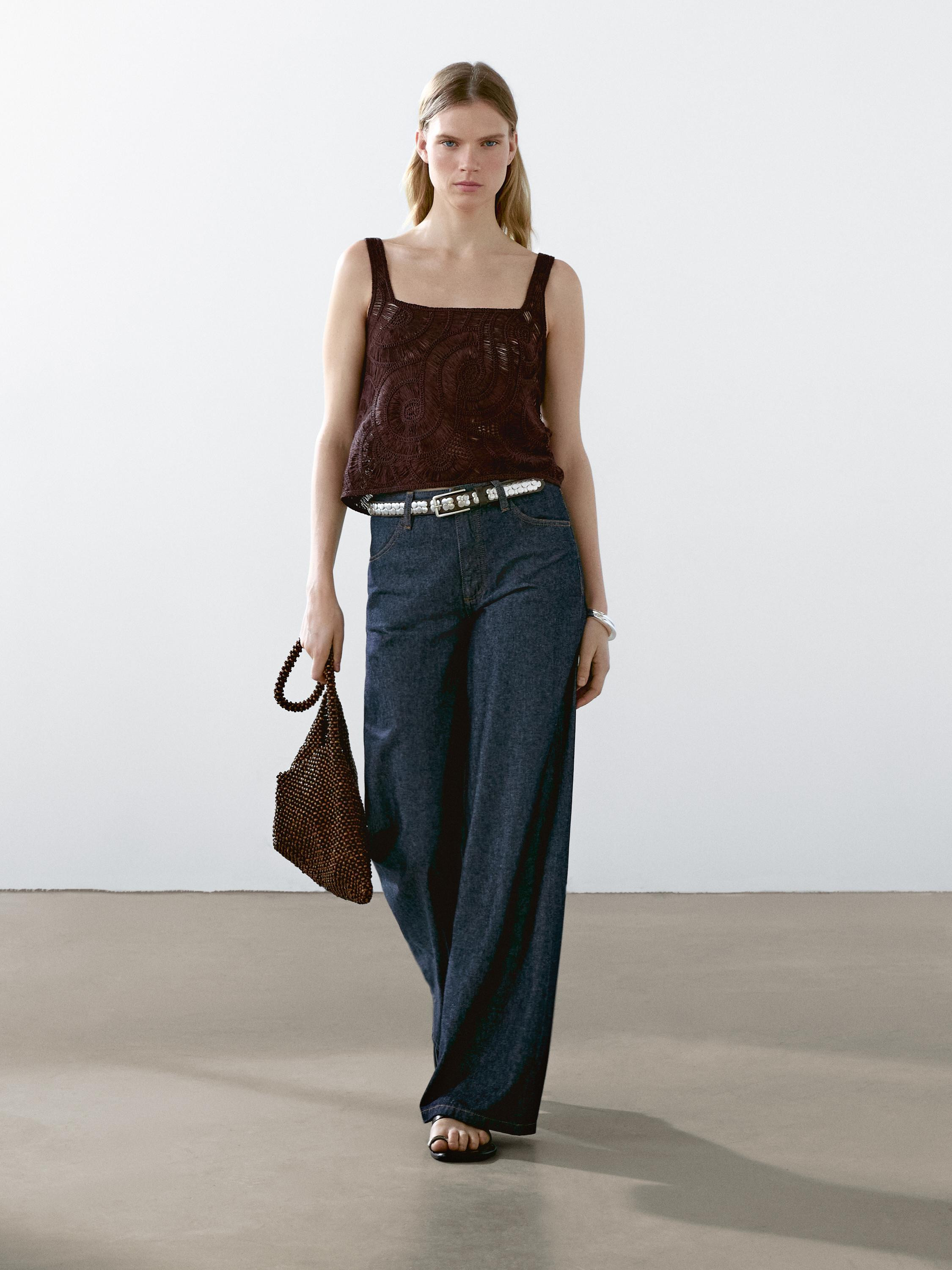 Crochet knit top | Massimo Dutti DE