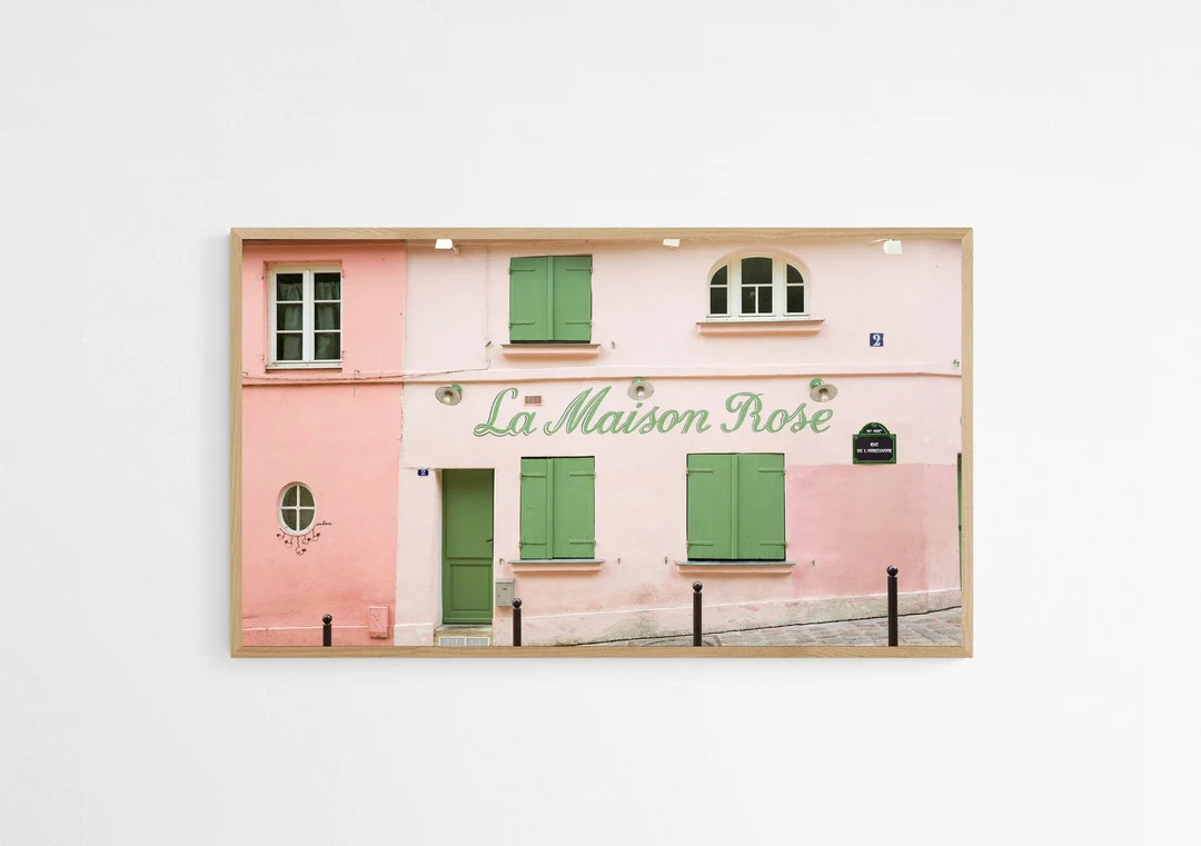 Samsung Frame TV Art La Maison Rose Pink Art for Frame TV, Paris Montmartre Photography - Etsy | Etsy (US)