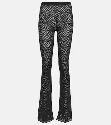 Embellished high-rise flared lace pants | Mytheresa (US/CA)