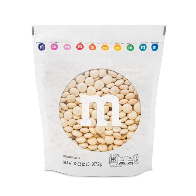 M&M’S Milk Chocolate Cream Candy - 2lbs of Bulk Candy in Resealable Pack for Candy Buffet, Birt... | Amazon (US)