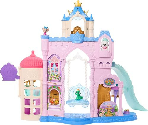 Mattel Disney Princess Pet Castle Playset with 7 Play Areas, 3 Animal Friends, Furniture & 17 Accessories, 2+ ft Tall Pet Palace, Inspired by Movies | Amazon (US)