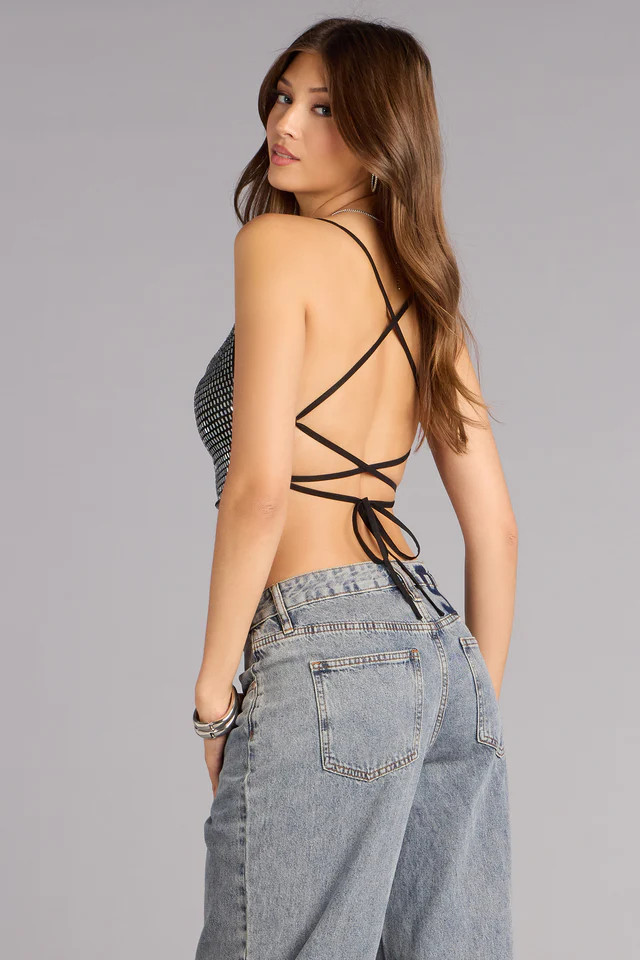 Nightglow Tie-Back Rhinestone Top | Windsor Stores