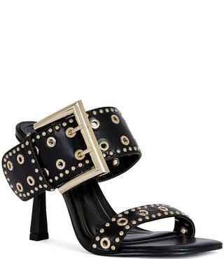 Chambers Grommet Studded Oversized Buckle Dress Sandals | Dillard's