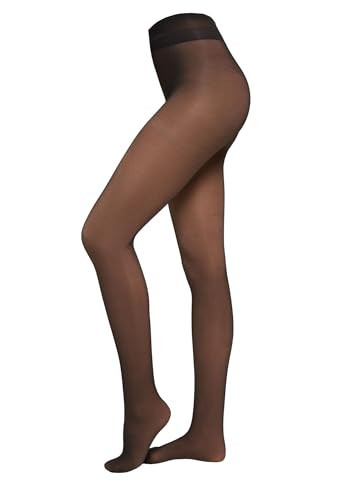 CALZEDONIA Woman's Sheer Thermal Tights in Black, Size XS/S | Amazon (US)