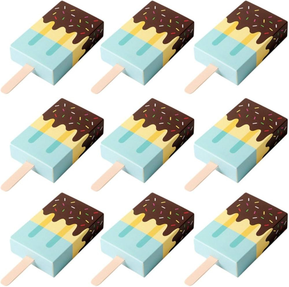 LASLU Baby Shower Favor Boxes + 50pcs Ice Cream Candy Boxes Cute Baby Shower Favors Boxes Gifts B... | Amazon (US)