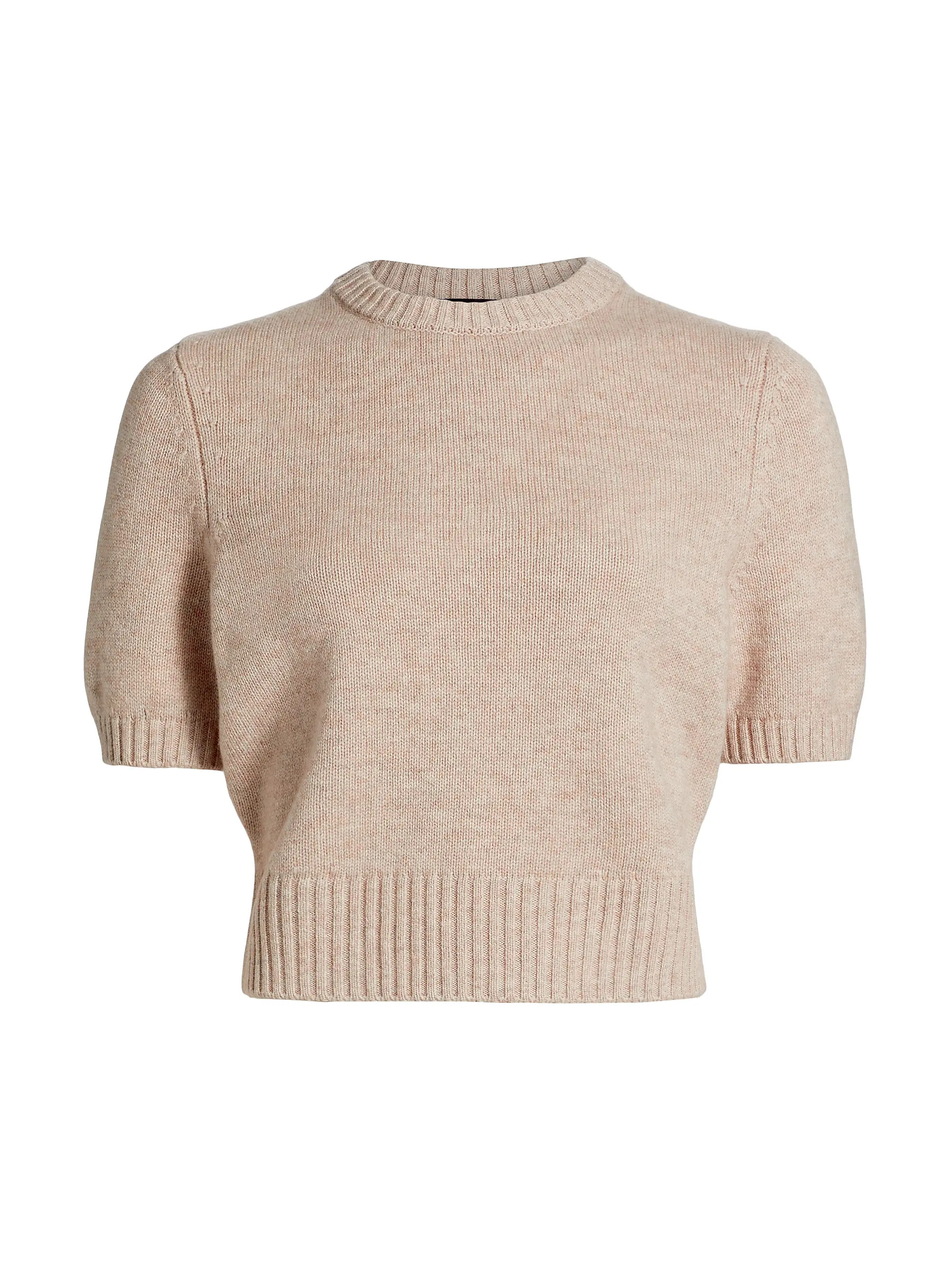 Elsie Wool-Cashmere Short-Sleeve Sweater | Saks Fifth Avenue