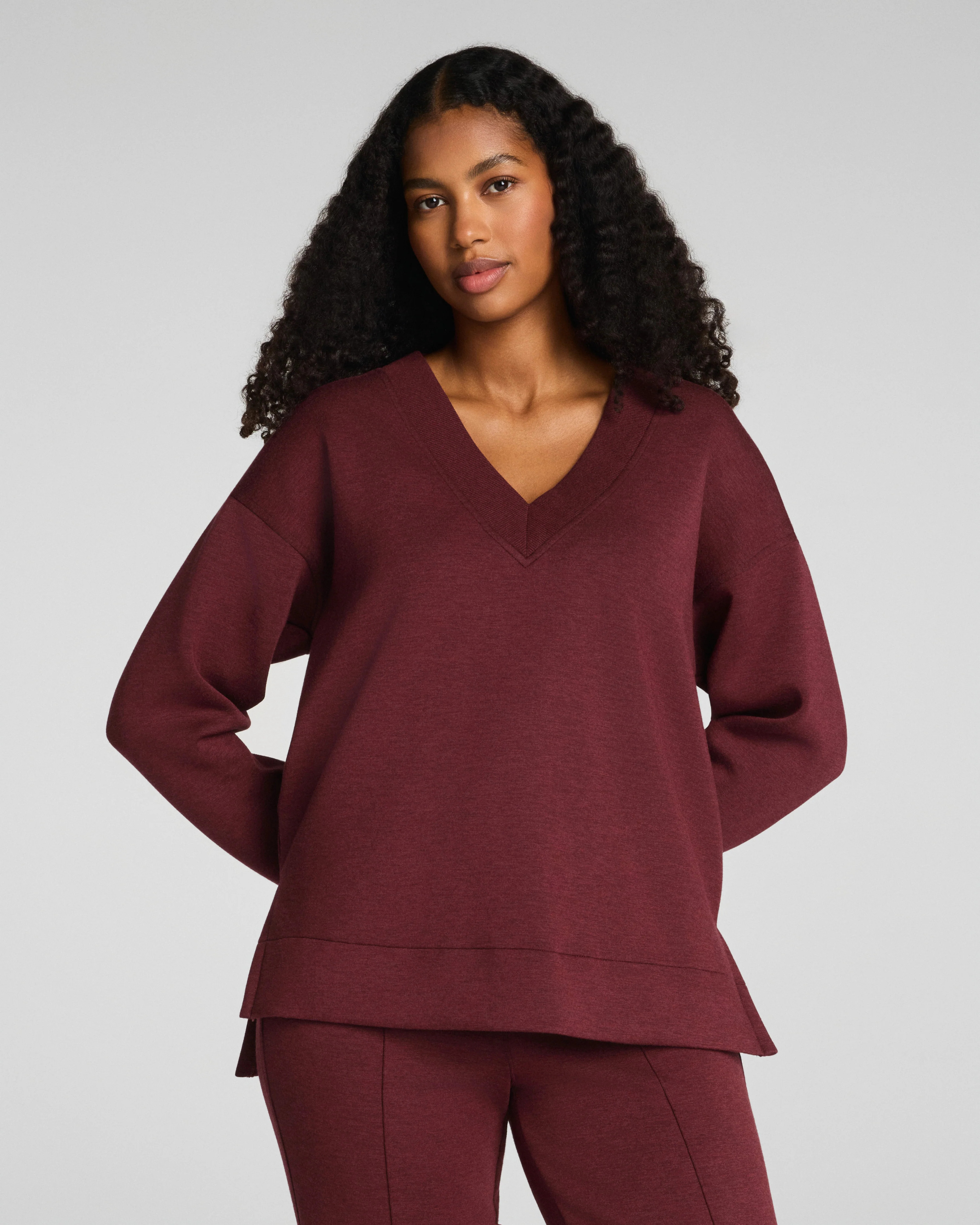 AirEssentials V-Neck Tunic | Brushed Lounge Tunic | SPANX | Spanx