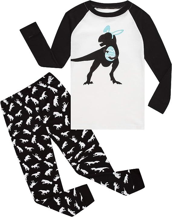 Little Boys Pajamas Dinosaur 100% Cotton Long Sleeve Pjs Toddler Clothes Kids Sleepwear | Amazon (US)