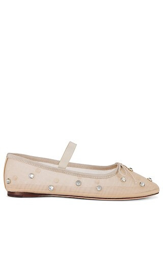 Leonie Soft Ballet Flat in Cream & Crystal | Revolve Clothing (Global)