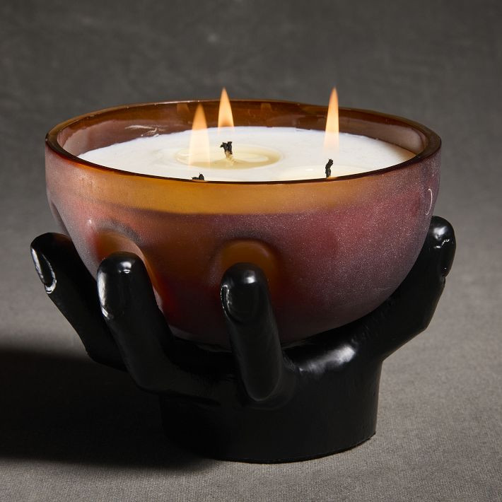 Spooky Hand Filled Glass Candles | West Elm (US)