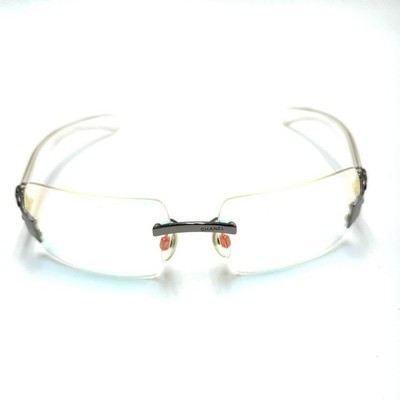 CHANEL 4048 Rimless Square Sunglasses Clear Frame Blue Pink Gradient Lens 880 | eBay US