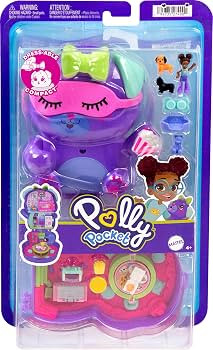 Polly Pocket Dolls and Playset, Sleepover Puppy Compact, Travel Toy with 1 Micro Doll, Pet Dogs, ... | Amazon (US)