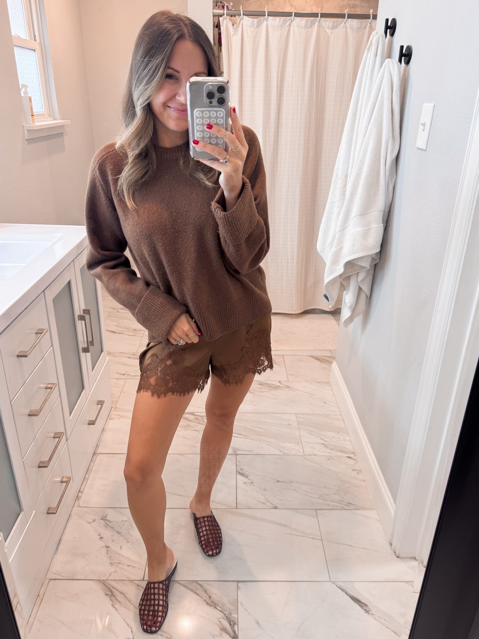 Sweater - small
Shorts - mediumm

#LTKFindsUnder50 #LTKSeasonal #LTKStyleTip