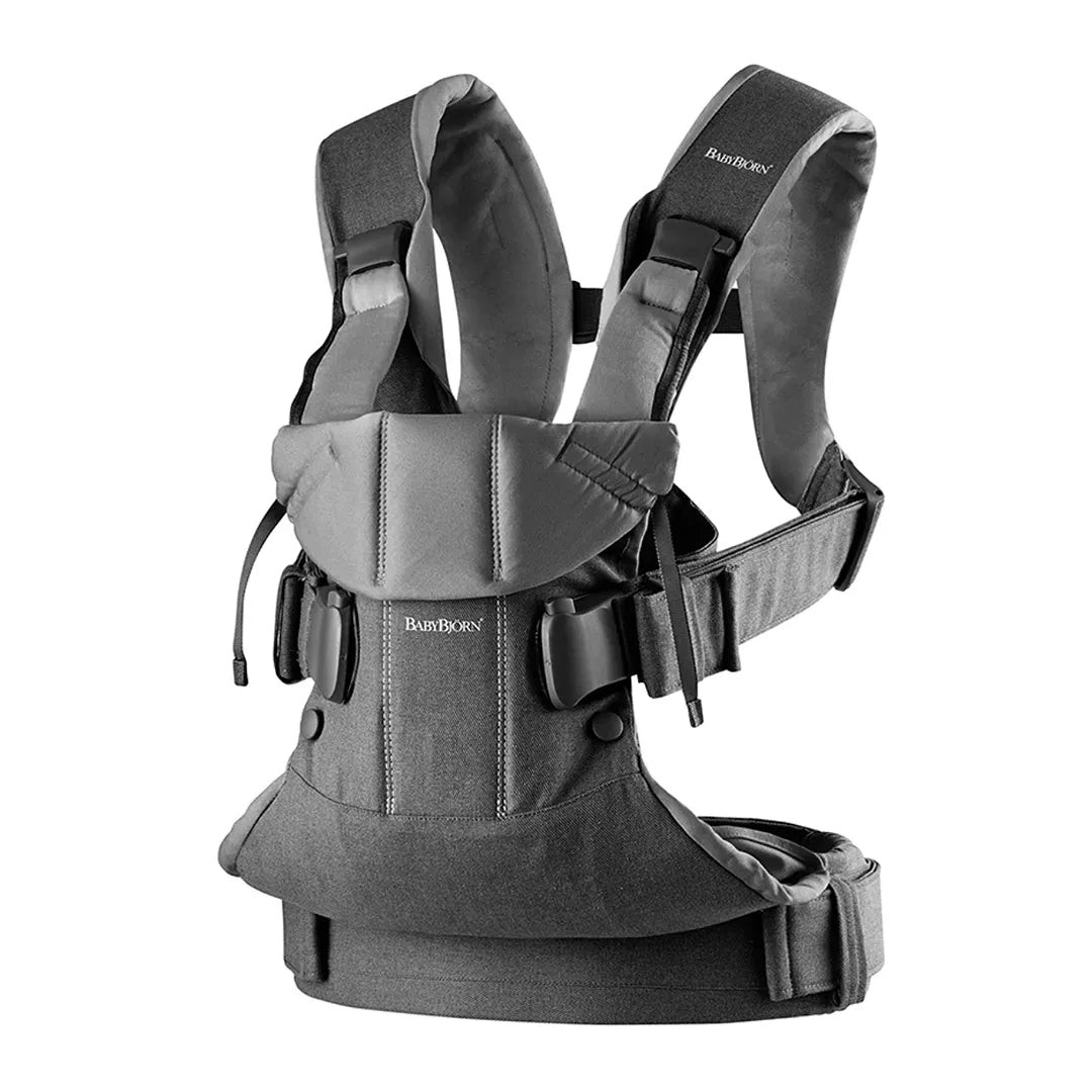 Baby Carrier One, Cotton - Denim Grey/Dark Grey | REBEL (formerly Rebelstork)