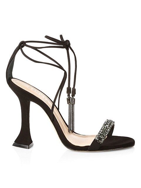 Bellin Crystal-Embellished Suede Sandals | Saks Fifth Avenue
