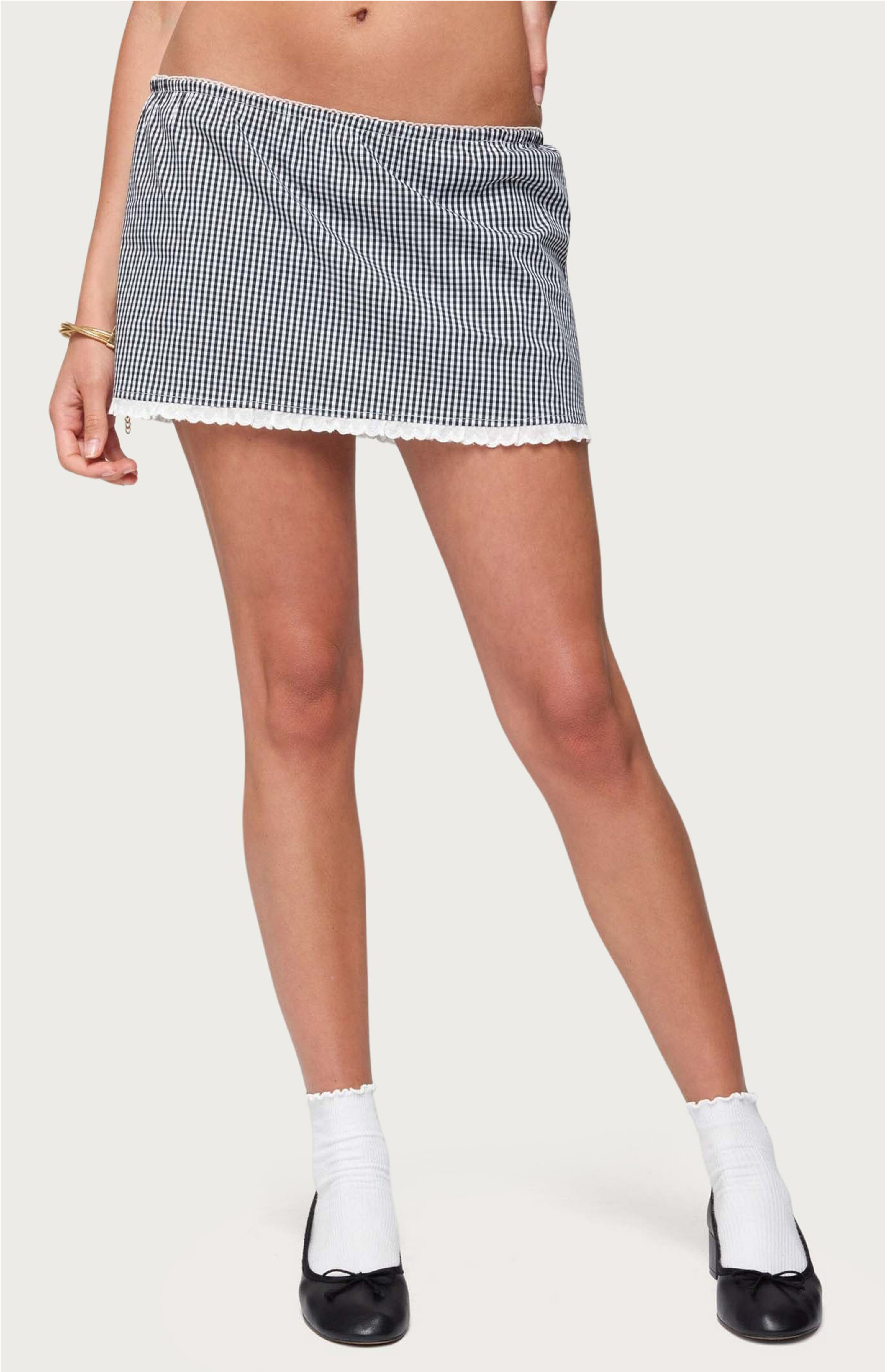 Edikted Paige Gingham Mini Skort | PacSun