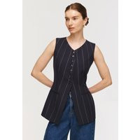 Quinn Waistcoat, Navy Stripe / UK 4 / EU 32 / US 0 | ALIGNE UK & EU