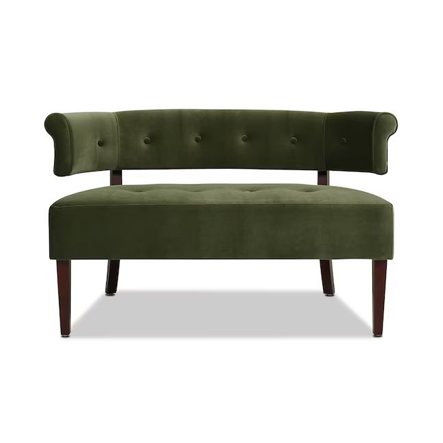 Jennifer Taylor Home Jared Midcentury Olive Green Performance Velvet Accent Bench 51-in x 24-in x... | Lowe's