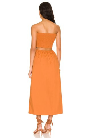 FAITHFULL THE BRAND Deva Midi Dress in Plain Orange from Revolve.com | Revolve Clothing (Global)