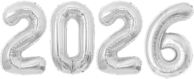16 Inch 2026 Balloons Number 2026 Foil Balloons for New Years Eve Party Supplies Anniversary Part... | Amazon (US)