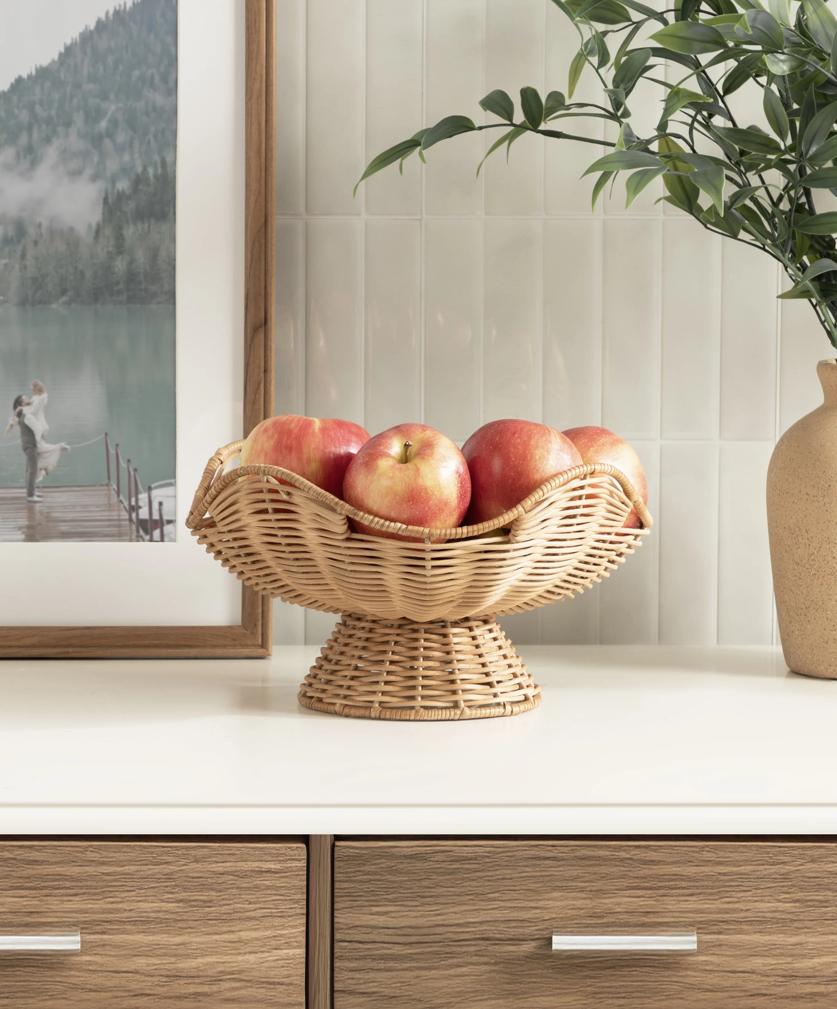 Wylla Decorative Woven Rattan Pedestal Bowl | Wayfair North America