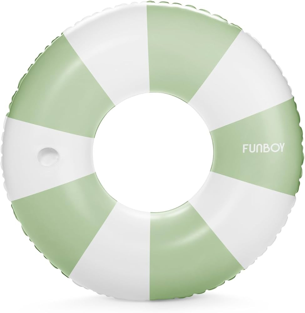 FUNBOY Giant Vintage Stripe Inflatable Tube Pool Float with Cup Holder 48" | Large Pool Float for... | Amazon (US)