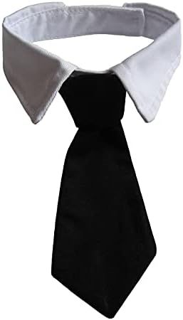 VEDEM Dog Necktie Pet Tuxedo Cotton Collar with Black Tie for Small Medium and Large Dogs (X-Smal... | Amazon (US)