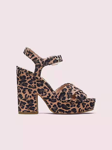 Kate Spade Grace Leopard Platform Sandals, Tawny Multi - 5 | Kate Spade (US)