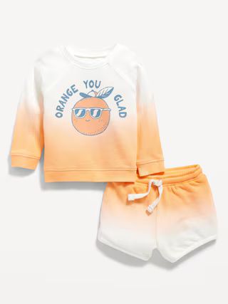 French Terry Graphic Sweatshirt and Shorts Set for Baby | Old Navy (US)