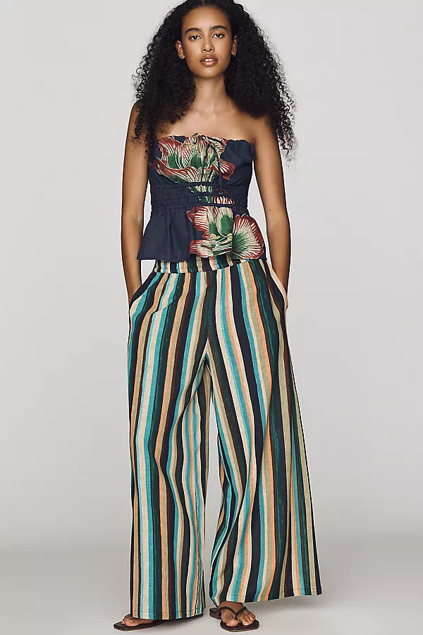 Somerset Linen Cotton Pull-On Pants | Anthropologie (US)