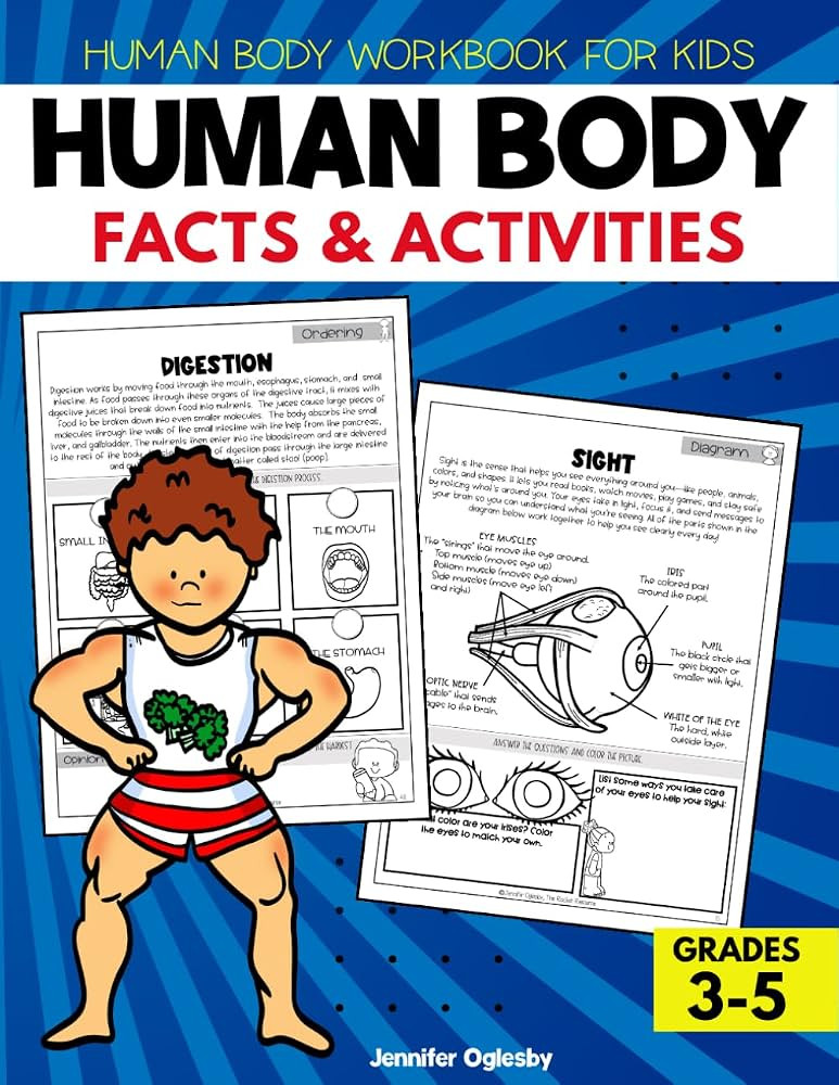 Human Body Workbook for Kids: Explore Human Body Systems, Organs, Senses, and Healthy Habits with... | Amazon (US)