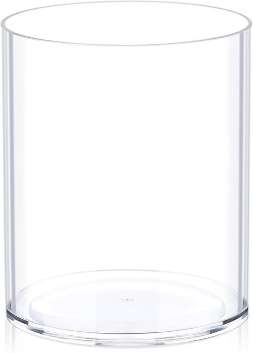 Flower Clear Vase Centerpiece for Home, Wedding Party, Plastic Clear Cylinder Wide for Flowers, D... | Amazon (US)