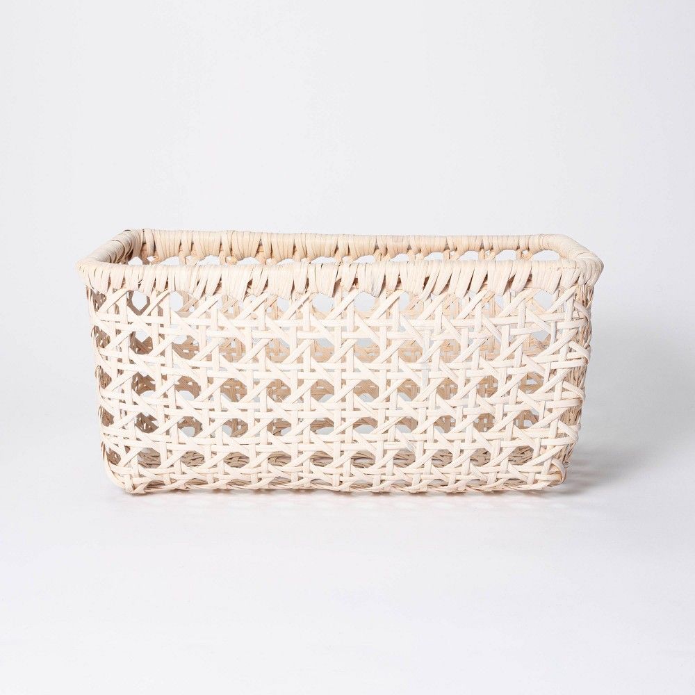 11"" x 8"" Rattan Turntum Weave Basket Natural - Threshold designed with Studio McGee | Target