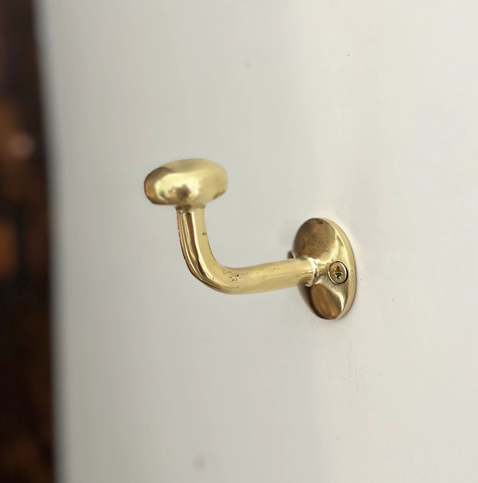 Unlacquered Brass Hooks For Wall, Handracfted Brass Bathroom Hooks,  Coat Hooks Rustic Wall Mount... | Etsy (US)