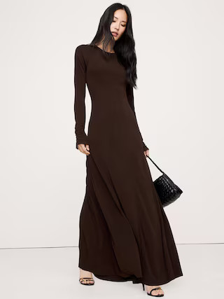 Paneled Knit Maxi Dress | Banana Republic (US)