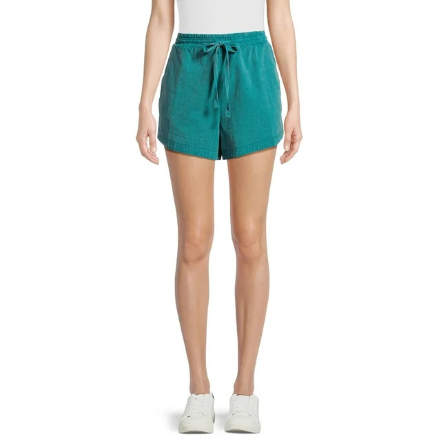 Time and Tru Women's Garment Dye Pull On Shorts, 3.5" Inseam, Sizes XS-3XL - Walmart.com | Walmart (US)