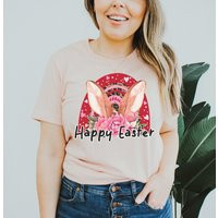 Happy Easter T-Shirt, Christian Shirts, Cross Tshirt, Bunny Shirt, Holiday Gift, Rabbit Top, Religious Season Family Shirt | Etsy (US)