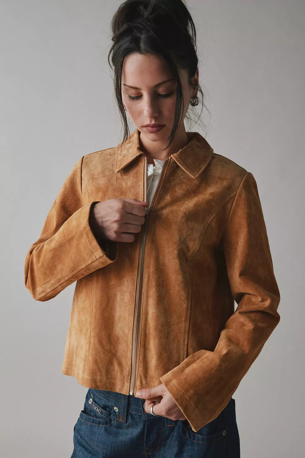 Kimchi Blue Sharona Suede Slim Jacket | Urban Outfitters (US and RoW)