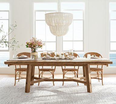Rustic Farmhouse Extendable Dining Table (77"-102") | Pottery Barn (US)