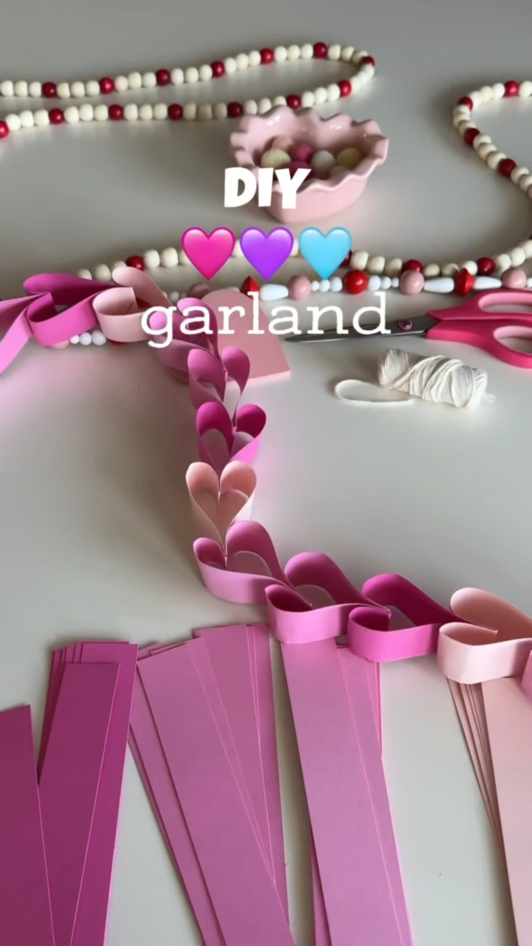 DIY cardstock garland 

#valentines #cardstock #garland #valentinesday #hearts #valentinedatenight #diy #diyvalentine 

#LTKSeasonal #LTKKids #LTKmomlife