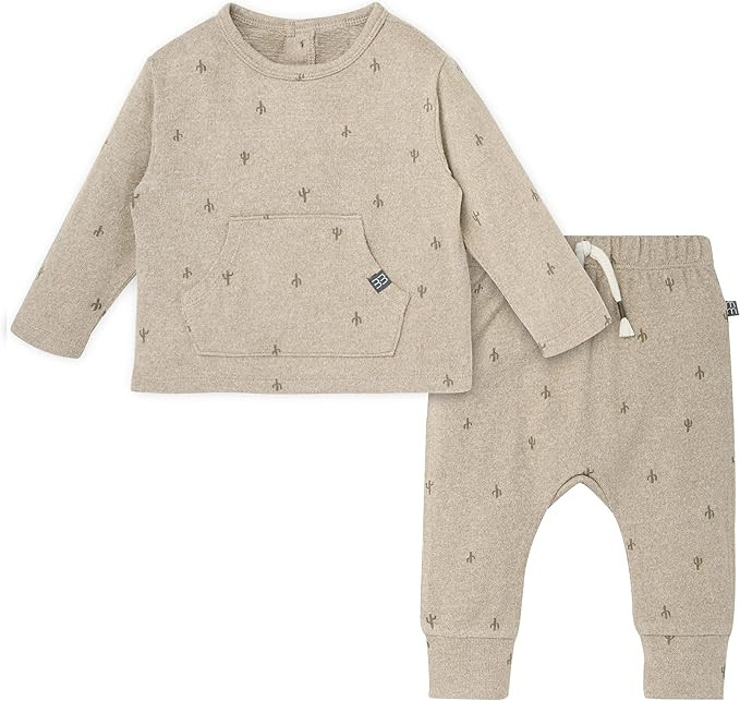 Modern Moments by Gerber Baby Boys Hacci Pants Set With Kanga Pocket | Amazon (US)