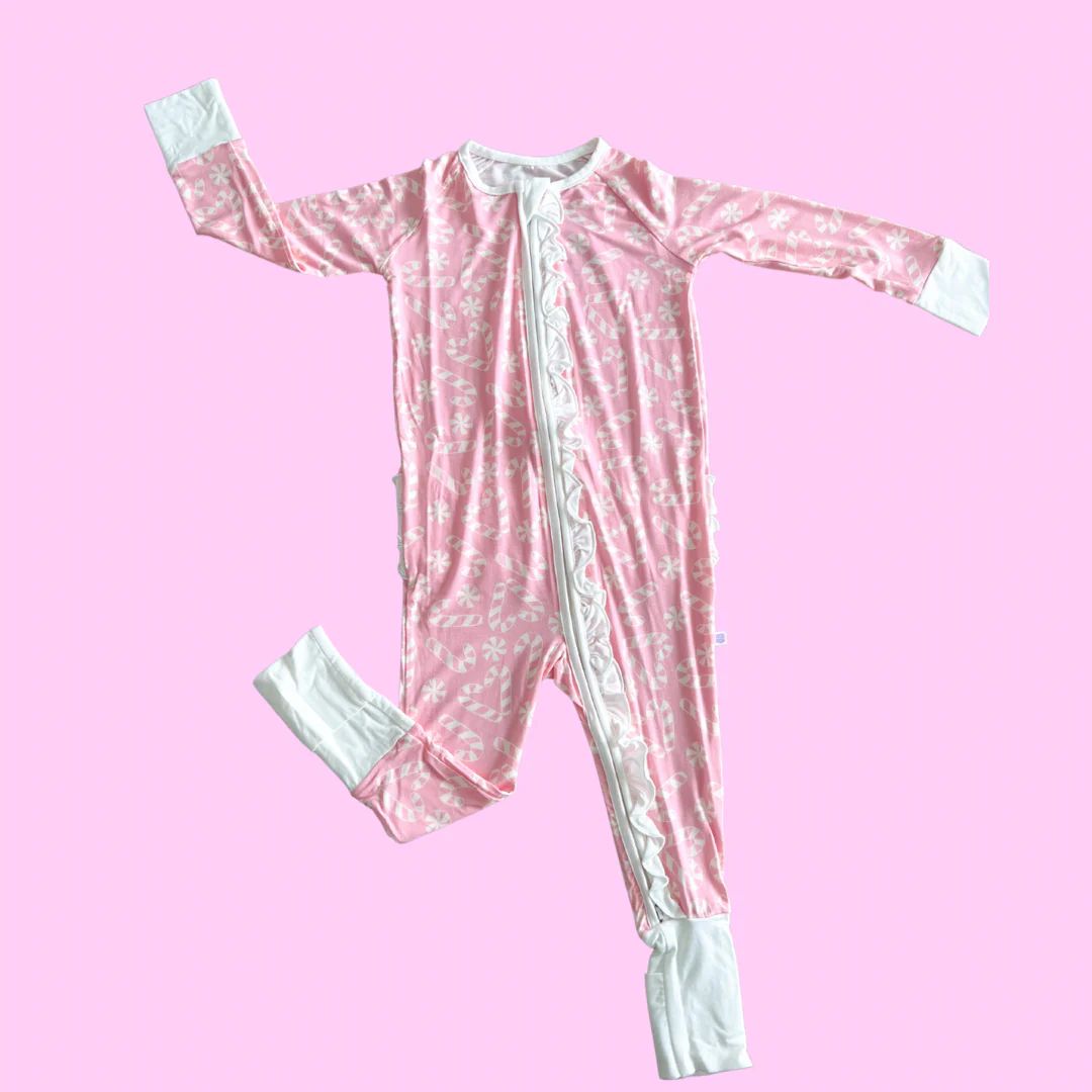 Candy Cane Ruffle PJ (FINAL SALE) | Poppy Kids Co