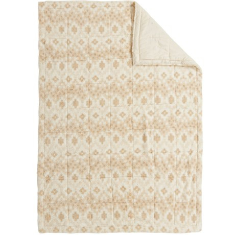 Liv Outdoors Sherpa Throw Blanket - Insulated, 52x75”, Birch Check Tribal | Sierra