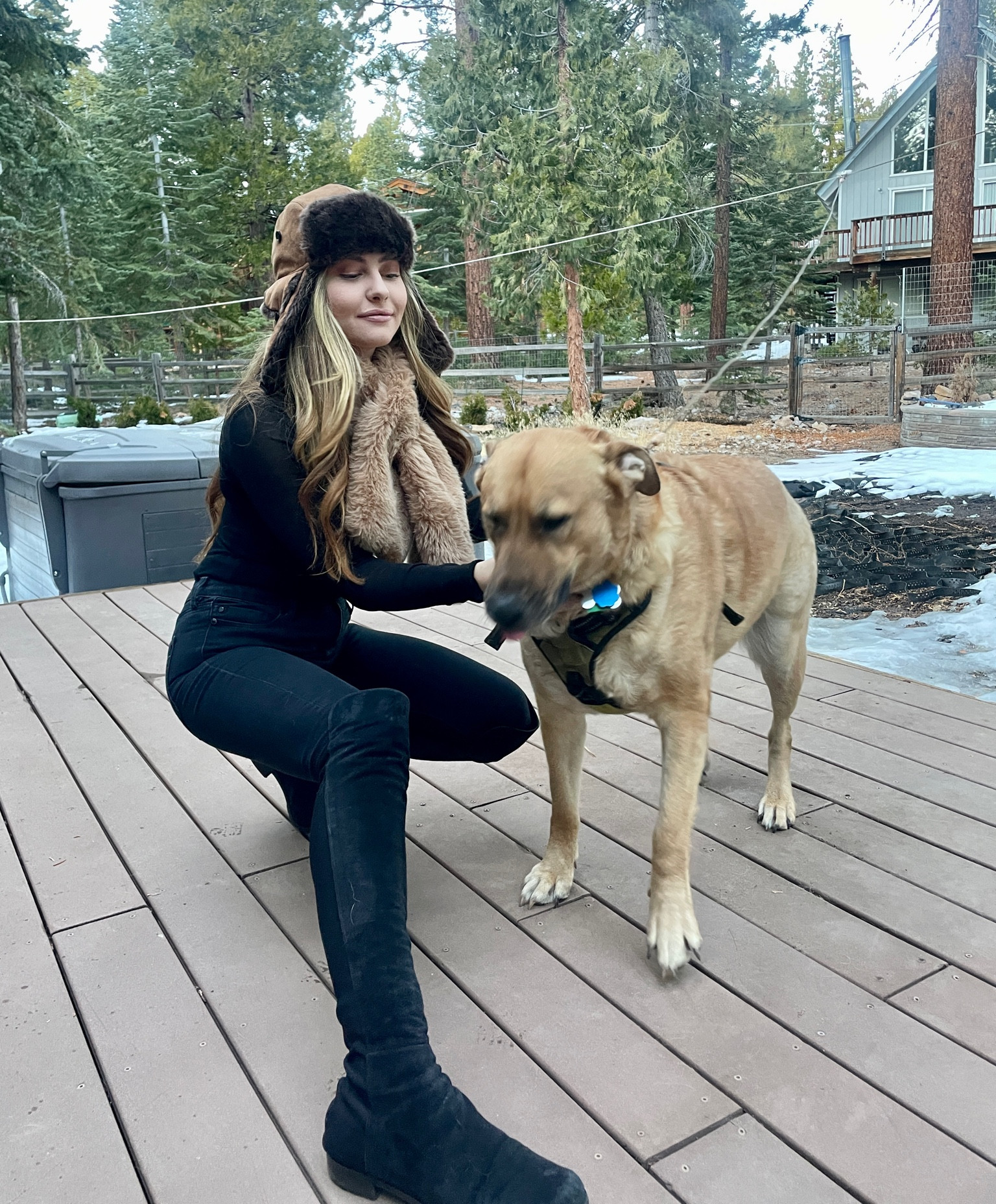 Easy faux fur winter outfit! LOVE my knee high Stuart Weitzman boots! They’ve lasted me several years. Also linked a similar Coach boot that’s almost half the price. Paired them with black jeans, a turtleneck, a faux fur scarf and hat 🤎❄️ 

#bootsoutfit #winterfashion 

#LTKstyletip #LTKSeasonal #LTKfit
