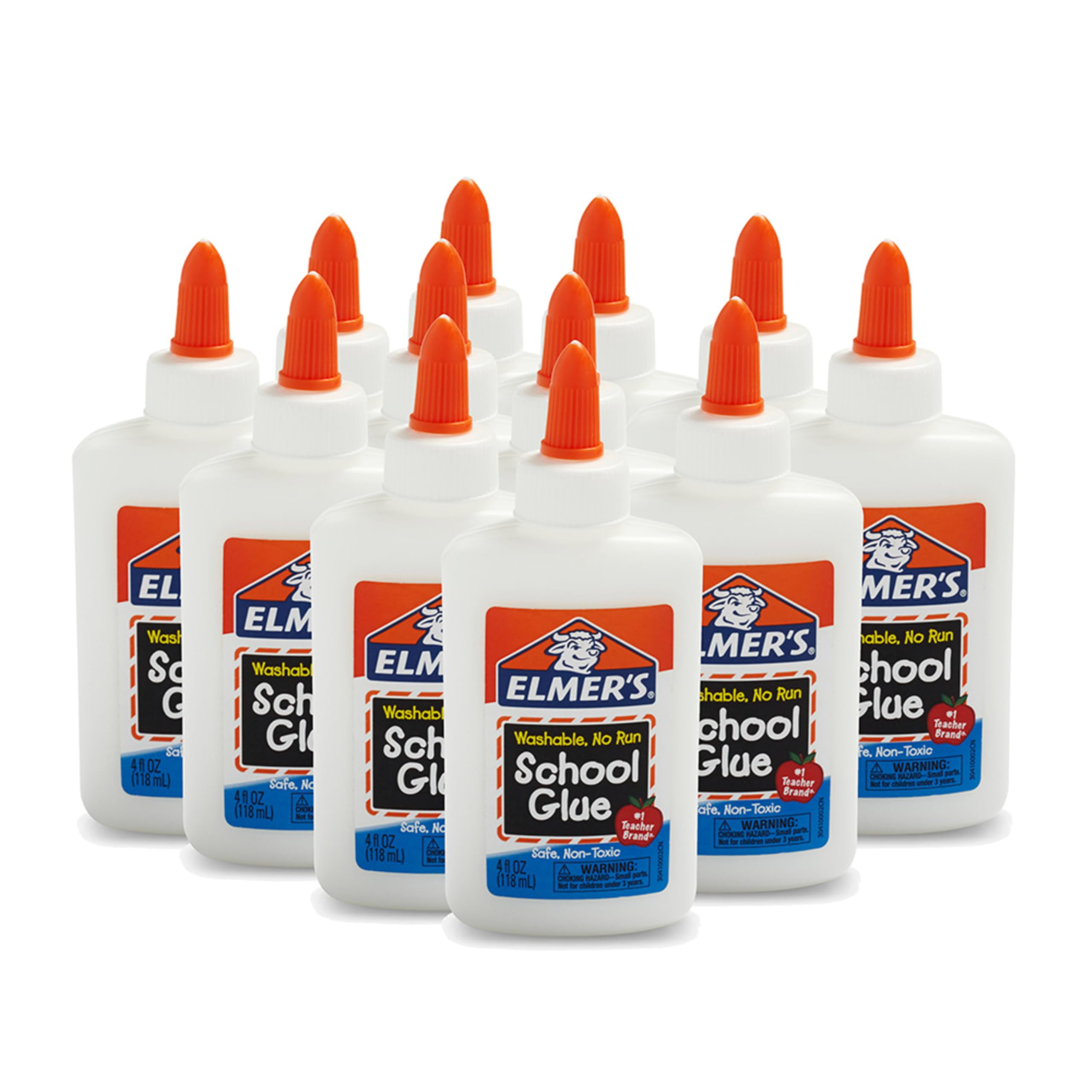 Elmer's Liquid School Glue, Slime & Craft, Safe and Non-Toxic, Washable, White, 4 Ounces Each, Gr... | Amazon (US)