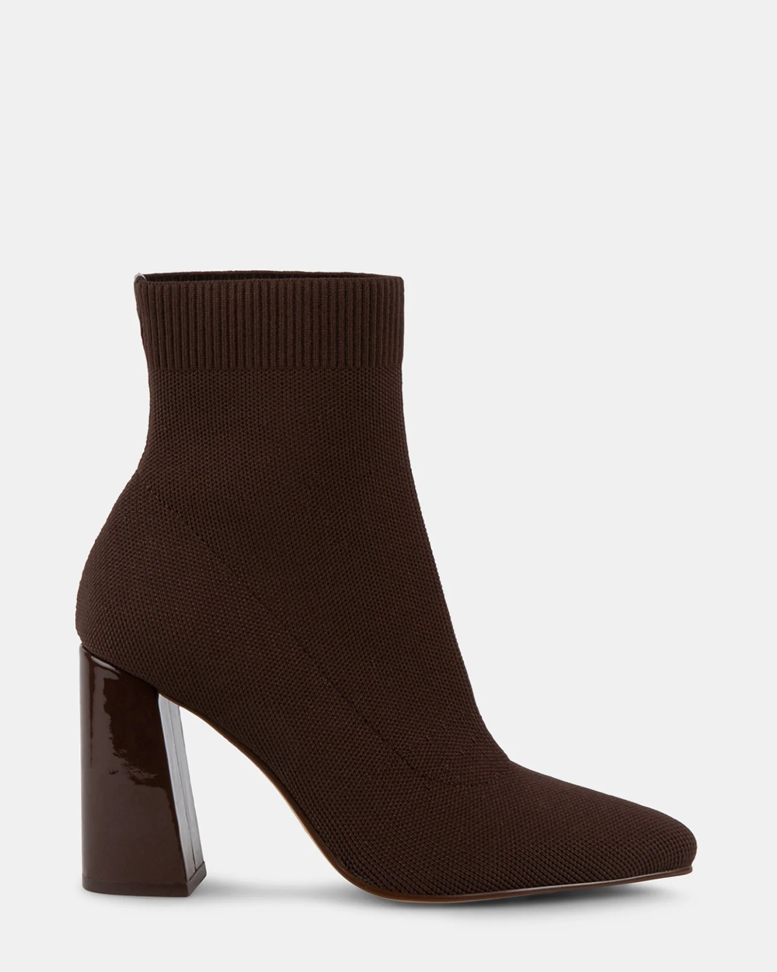 RELIC Brown Knit Sock Booties | Women's Designer Boots | Steve Madden (Canada)