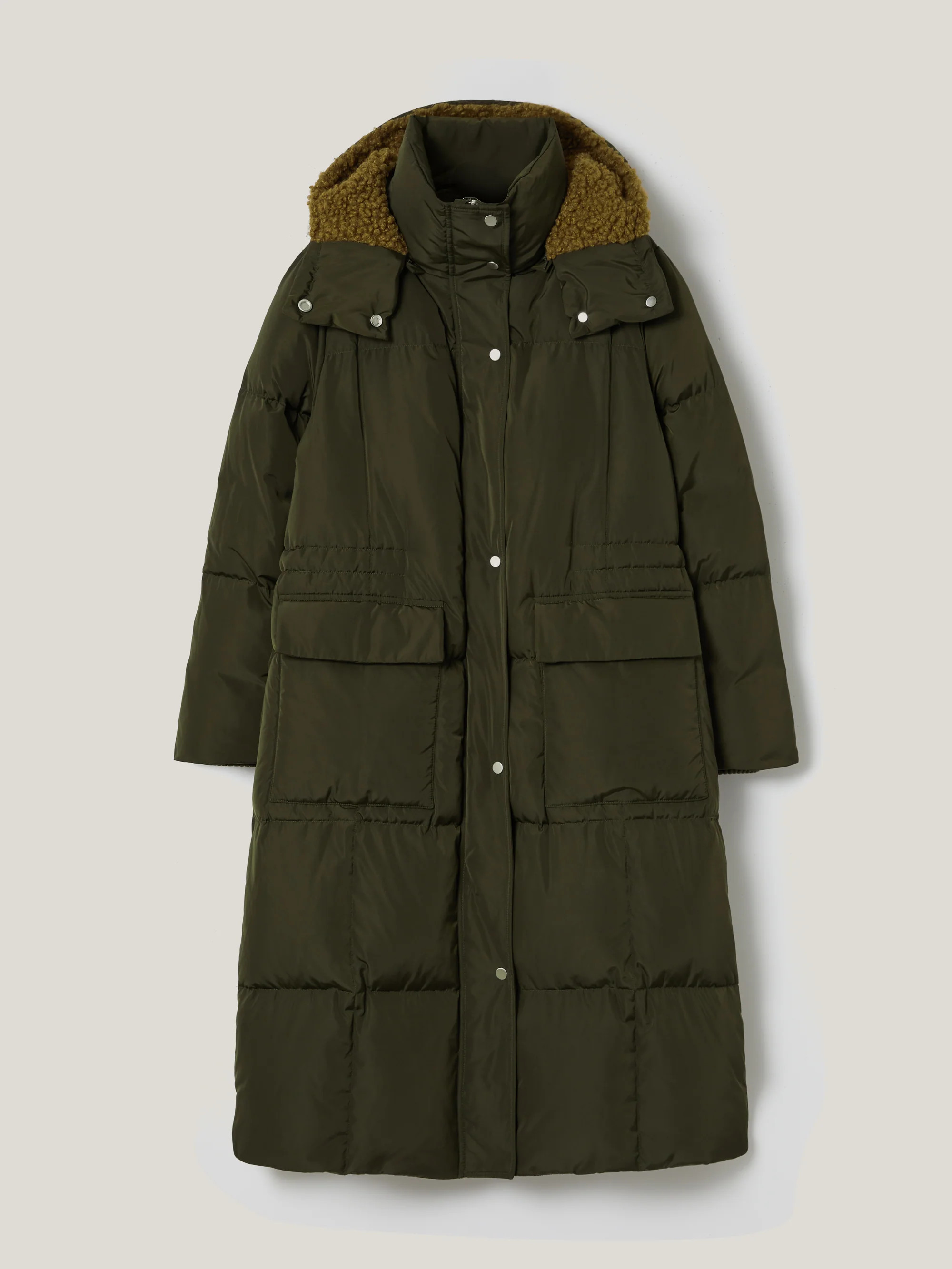 Relaxed Longline Puffer Coat | Stone | Jigsaw (UK)