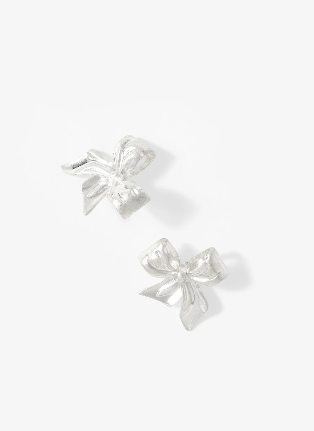 Silver Tone Bow Earrings | Mint Velvet
