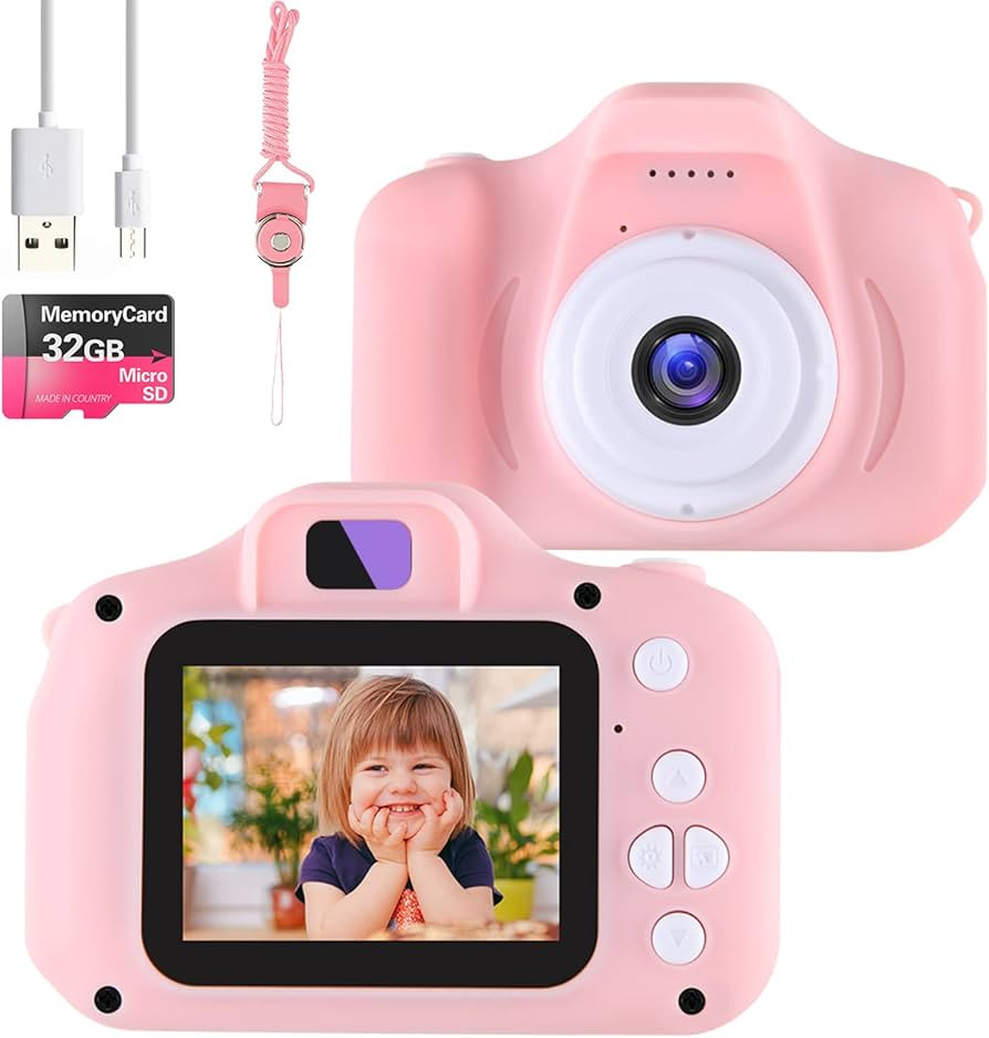 NINE CUBE Kids Camera Little Toys Camera for 3-7 Year Old Girls,Toddler Video Recorder 1080P 2 In... | Amazon (US)