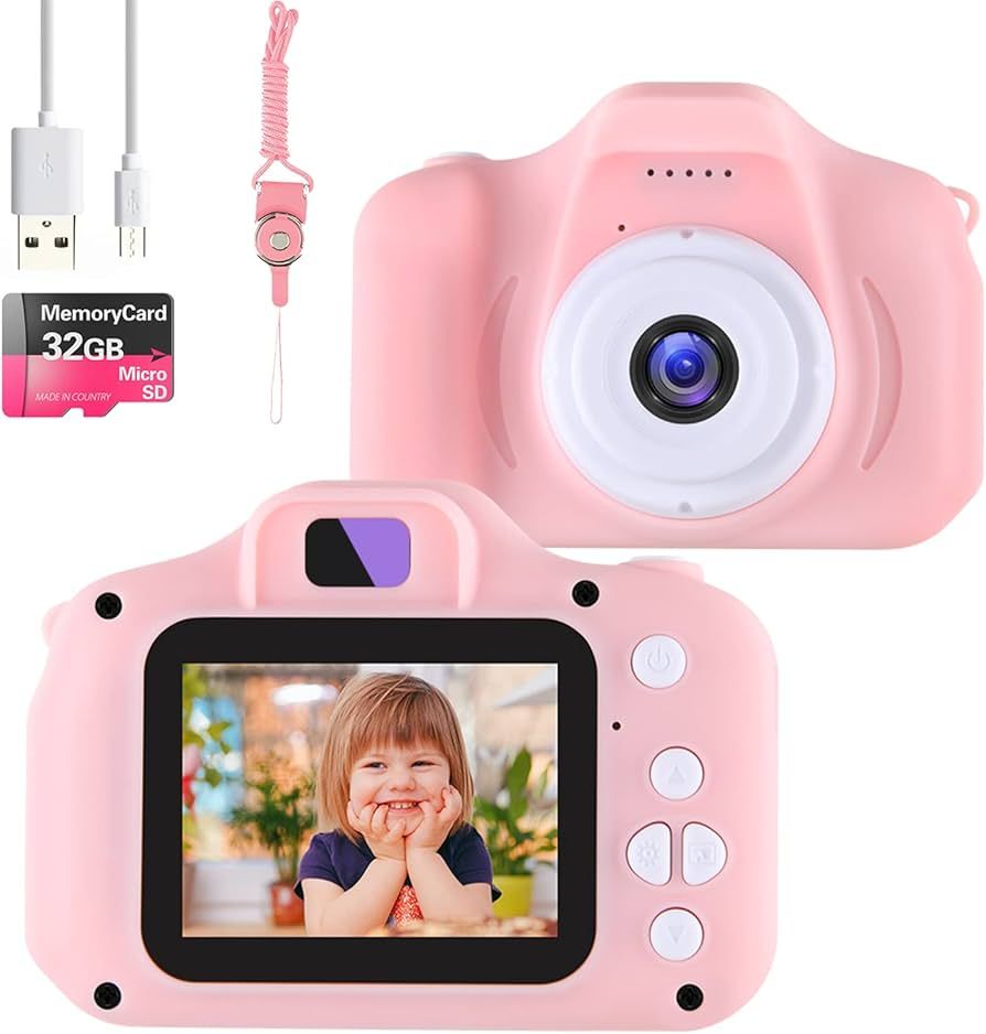 NINE CUBE Kids Camera Little Toys Camera for 3-7 Year Old Girls,Toddler Video Recorder 1080P 2 In... | Amazon (US)